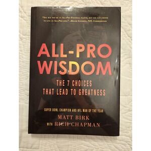 All-Pro Wisdom Matt Birk Minnesota Vikings Autographed Book Hardcover 2014